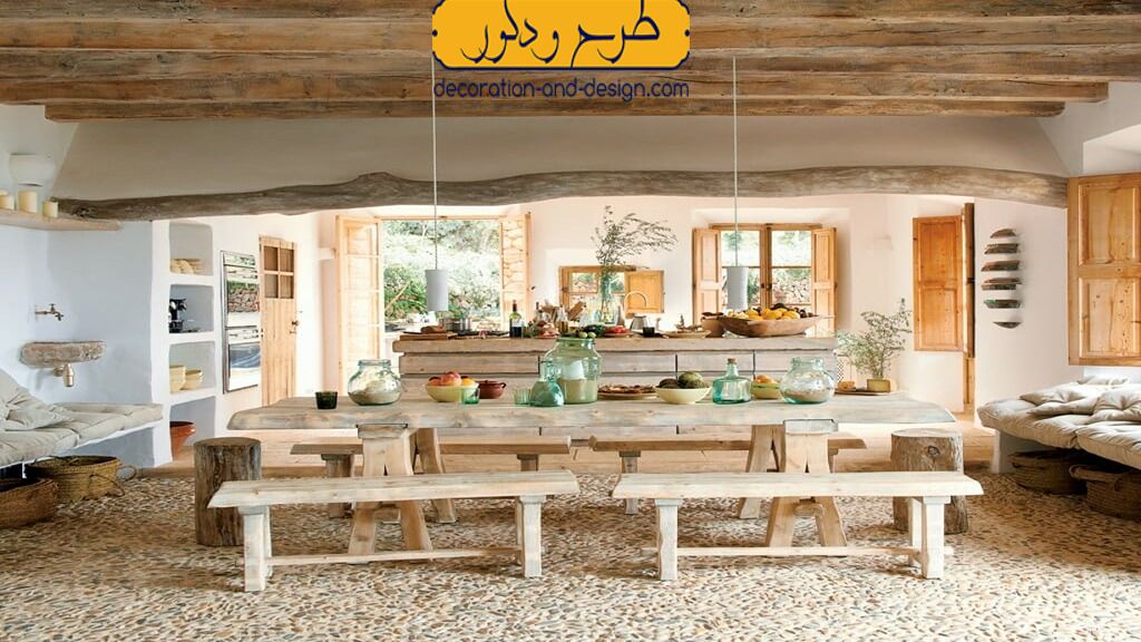 مصالح طبیعی در دکوراسیون داخلی روستایی