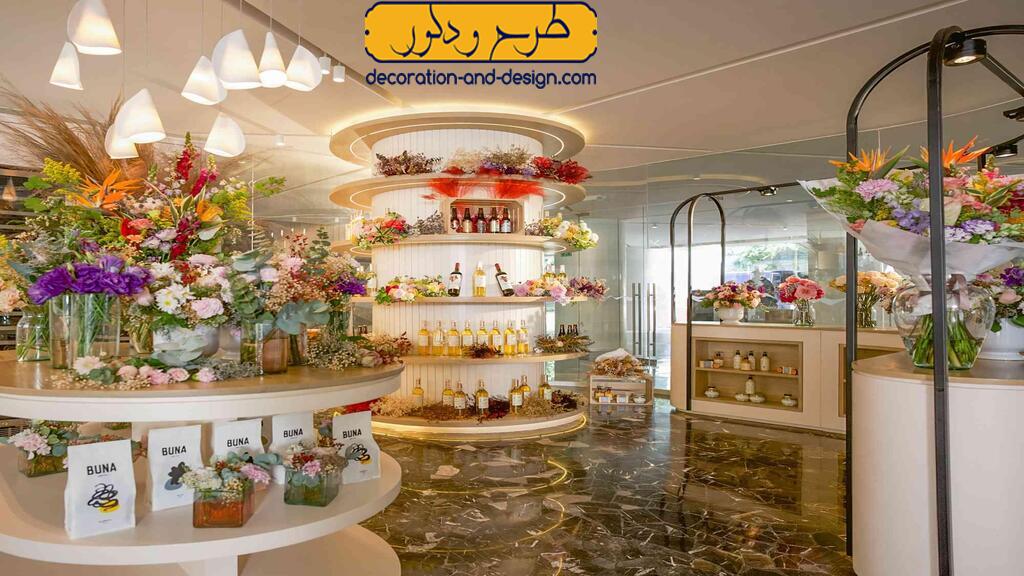 نورپردازی و نقشه ‌بندی فضای گل فروشی