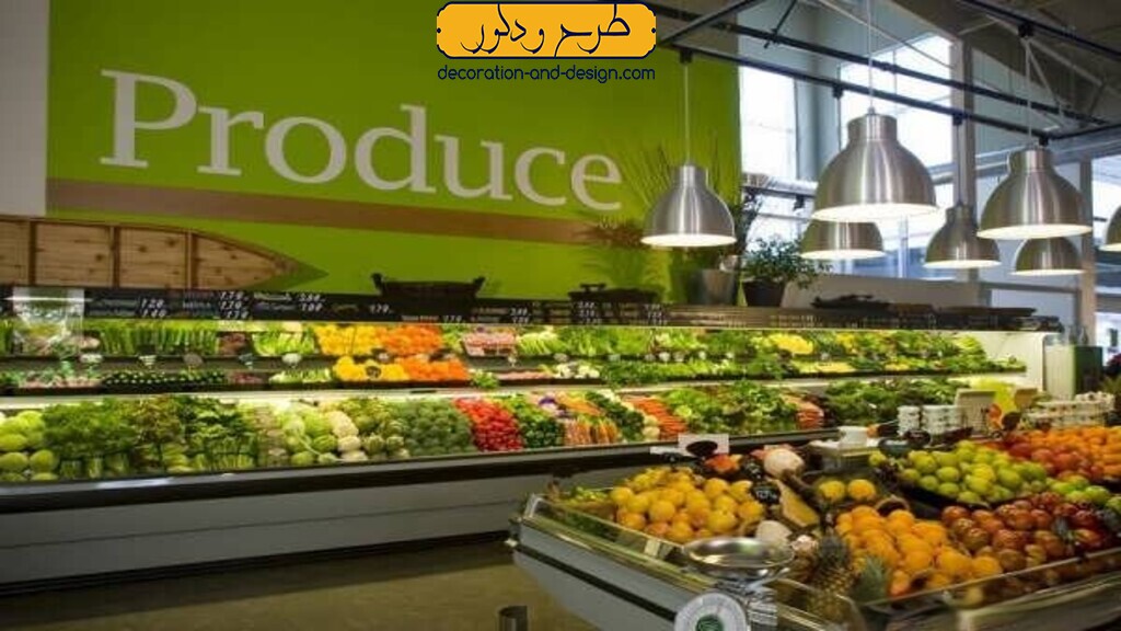 رنگ سبز در بخش سبزیجات و میوه ها