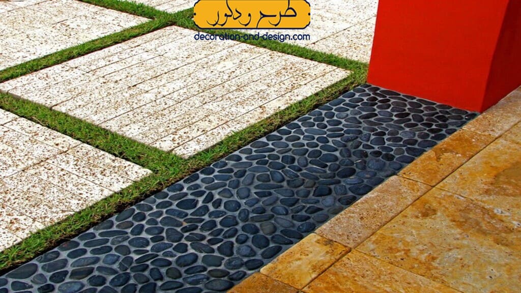 زیبایی موزاییک مورد استفاده برای کف سازی باغ