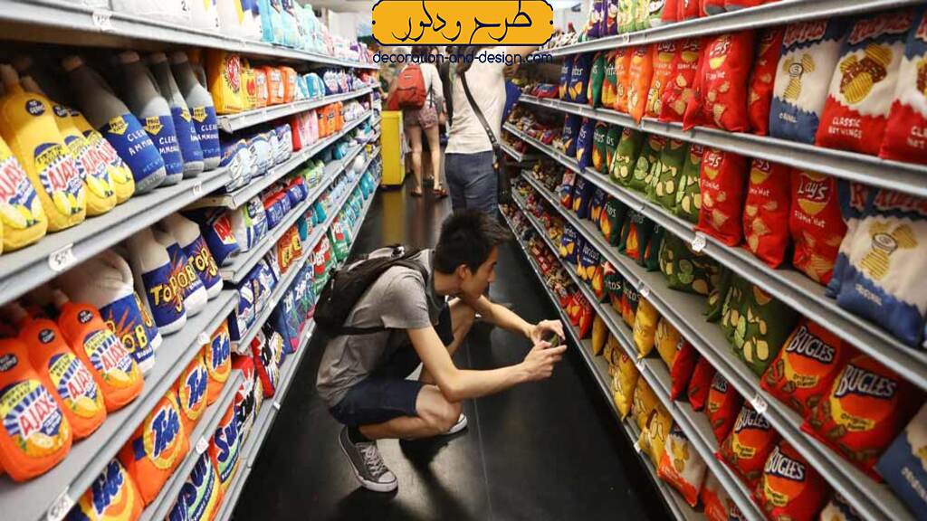 استفاده از تکنولوژی در دکور سوپرمارکت