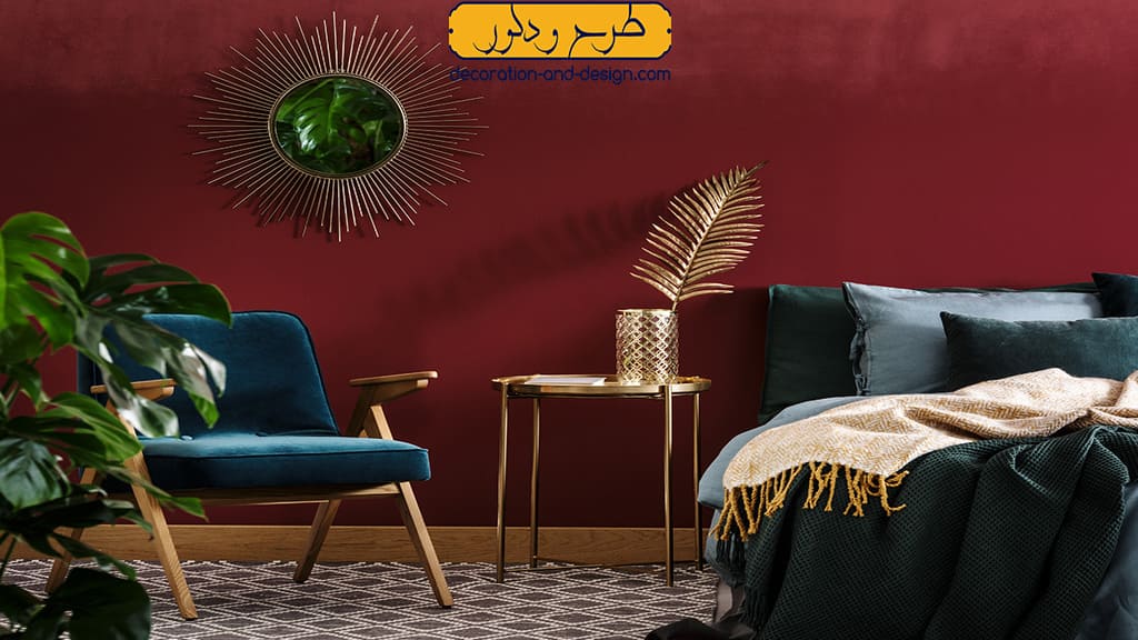 دکوراسیون داخلی زرشکی برای فضاهای کوچک