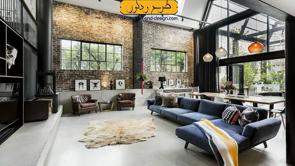 دکور داخلی خانه صنعتی