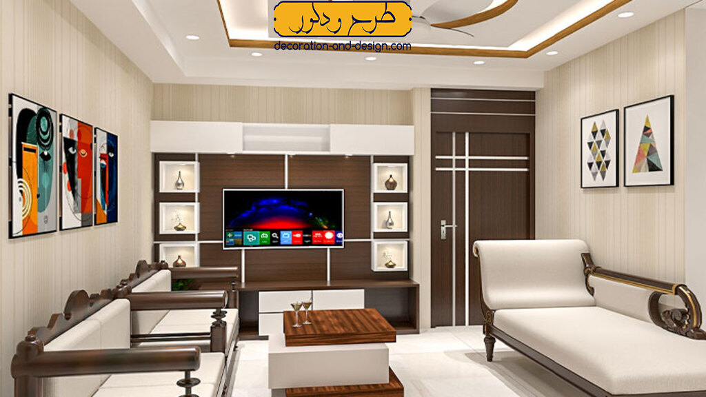 رنگ ‌ها و طرح ‌ها در دکوراسیون داخلی پذیرایی مربع شکل