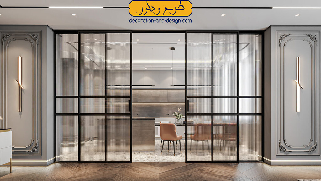 شیشه در طراحی داخلی خانه 200 متری