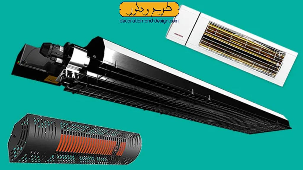دسته‌بندی هیترهای تابشی بر اساس نحوه نصب و شکل ظاهری